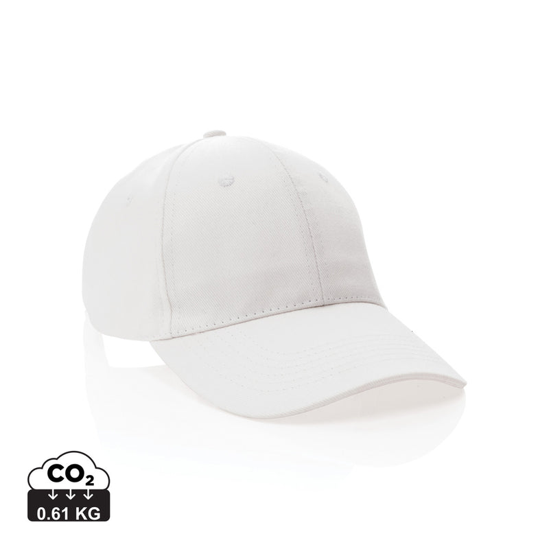 Load image into Gallery viewer, Six-panel XD Collection recycled cotton cap with AWARE™ tracer, showcasing its eco-friendly design and adjustable strap.
