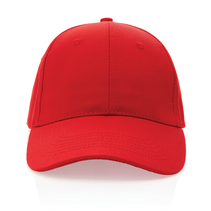 Load image into Gallery viewer, Six-panel recycled cotton cap by XD Collection with AWARE™ tracer, showcasing eco-friendly headwear in neutral tones.
