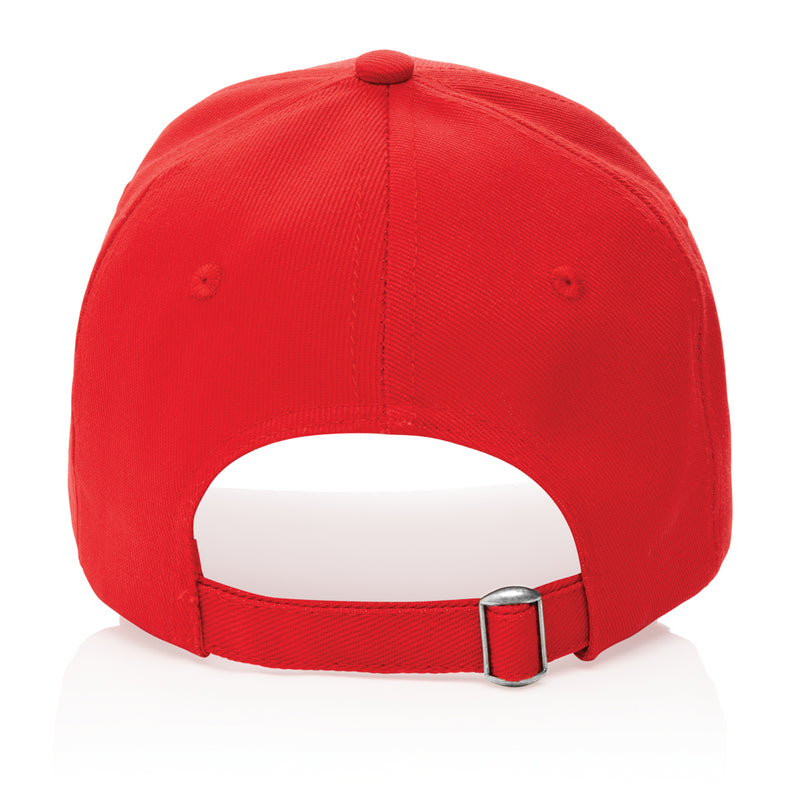 Load image into Gallery viewer, Six-panel XD Collection recycled cotton cap with AWARE™ tracer, showcasing a casual headwear design in natural fabric.
