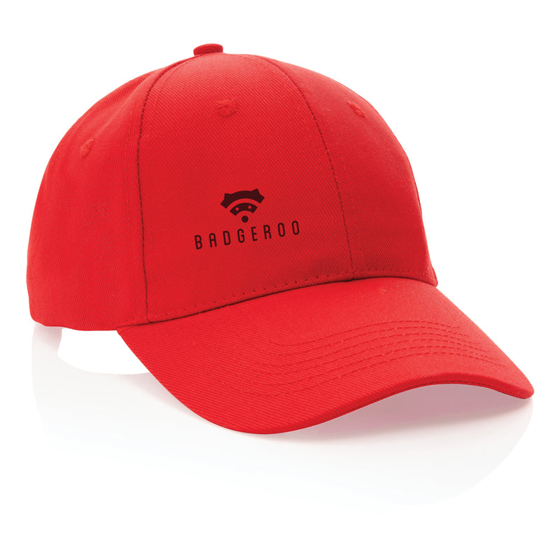 Load image into Gallery viewer, Six-panel recycled cotton cap from XD Collection with AWARE™ tracer, showcasing its eco-friendly design and classic headwear style.
