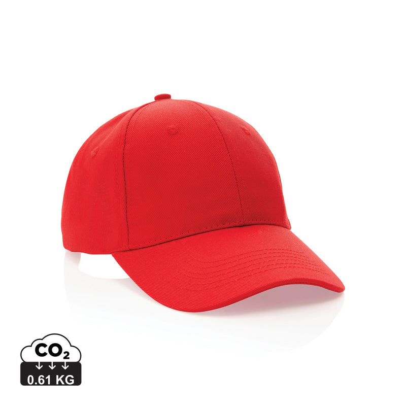 Load image into Gallery viewer, Six-panel XD Collection recycled cotton cap with AWARE™ tracer, casual headwear with a structured fit and eco-friendly materials.
