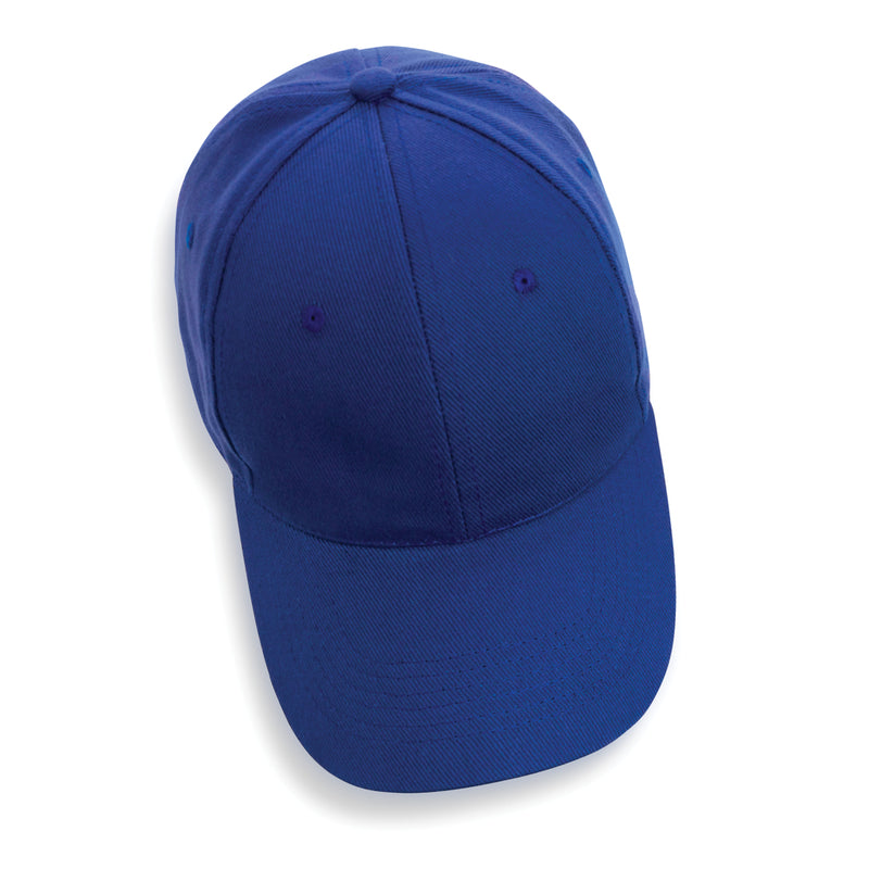 Load image into Gallery viewer, Six-panel recycled cotton cap with AWARE™ tracer from XD Collection, showcasing its casual headwear style and eco-friendly design.
