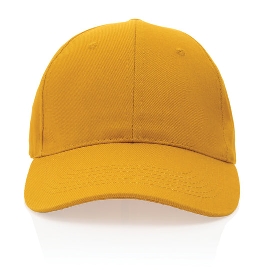 Six-panel recycled cotton cap with AWARE™ tracer by XD Collection, featuring a casual headwear design and eco-friendly fabric.