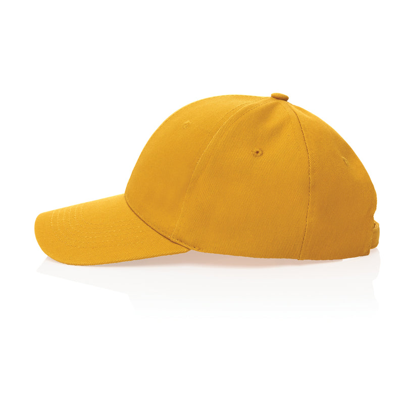 Load image into Gallery viewer, Six-panel XD Collection recycled cotton cap with AWARE™ tracer, showcasing its eco-friendly design and stylish headwear.
