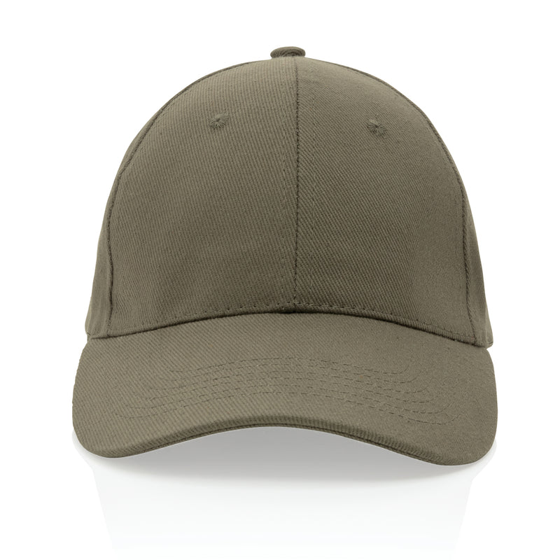 Load image into Gallery viewer, Six-panel recycled cotton cap with AWARE™ tracer from XD Collection, showcasing the eco-friendly headwear design.
