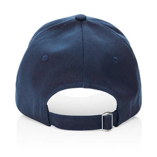 XD Collection 6-panel recycled cotton cap with AWARE™ tracer, featuring a classic design and adjustable strap.