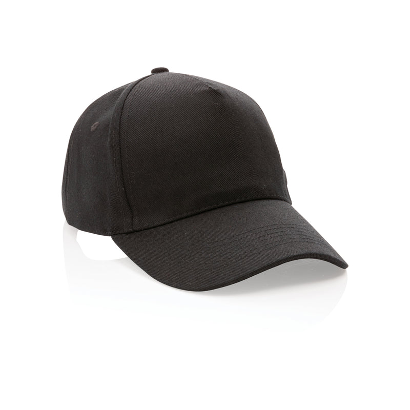 Load image into Gallery viewer, XD Collection 5-panel recycled cotton cap with AWARE™ tracer, featuring a 280g fabric and adjustable strap.
