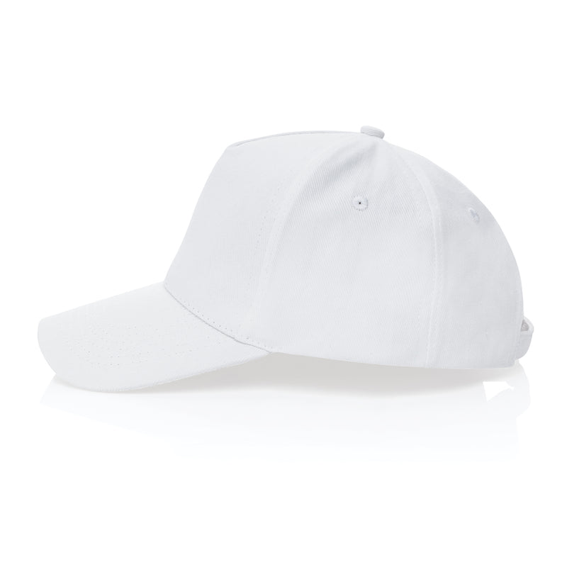 Load image into Gallery viewer, Recycled cotton 5-panel cap with AWARE™ tracer by XD Collection, featuring a stylish headwear design and adjustable strap.
