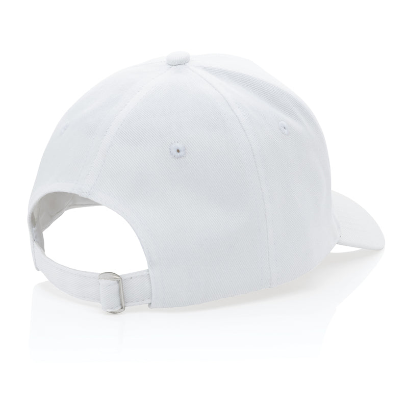 Load image into Gallery viewer, 5-panel XD Collection recycled cotton cap with AWARE™ tracer, showcasing the eco-friendly headwear design and adjustable strap.
