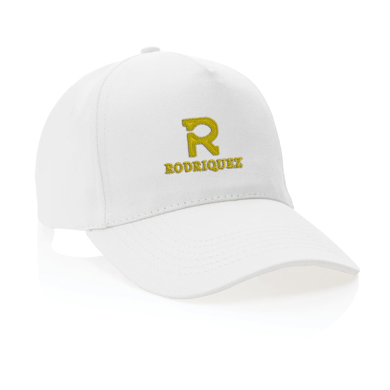 Load image into Gallery viewer, XD Collection 5-panel recycled cotton cap with AWARE™ tracer, featuring a casual headwear design and eco-friendly materials.
