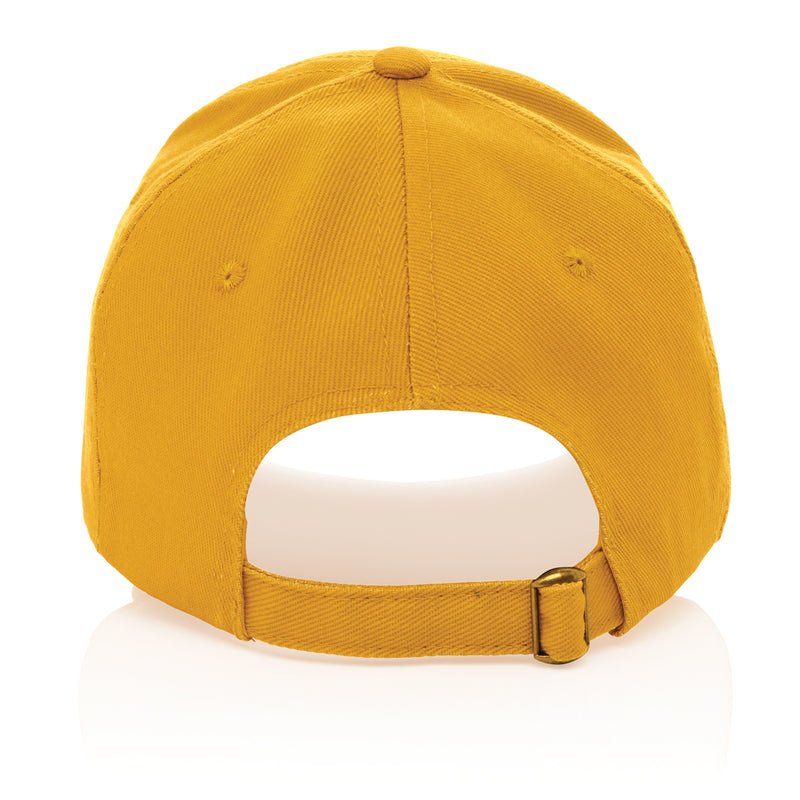 Load image into Gallery viewer, XD Collection 5-panel recycled cotton cap with AWARE™ tracer, showcasing eco-friendly headwear with adjustable strap and branding.

