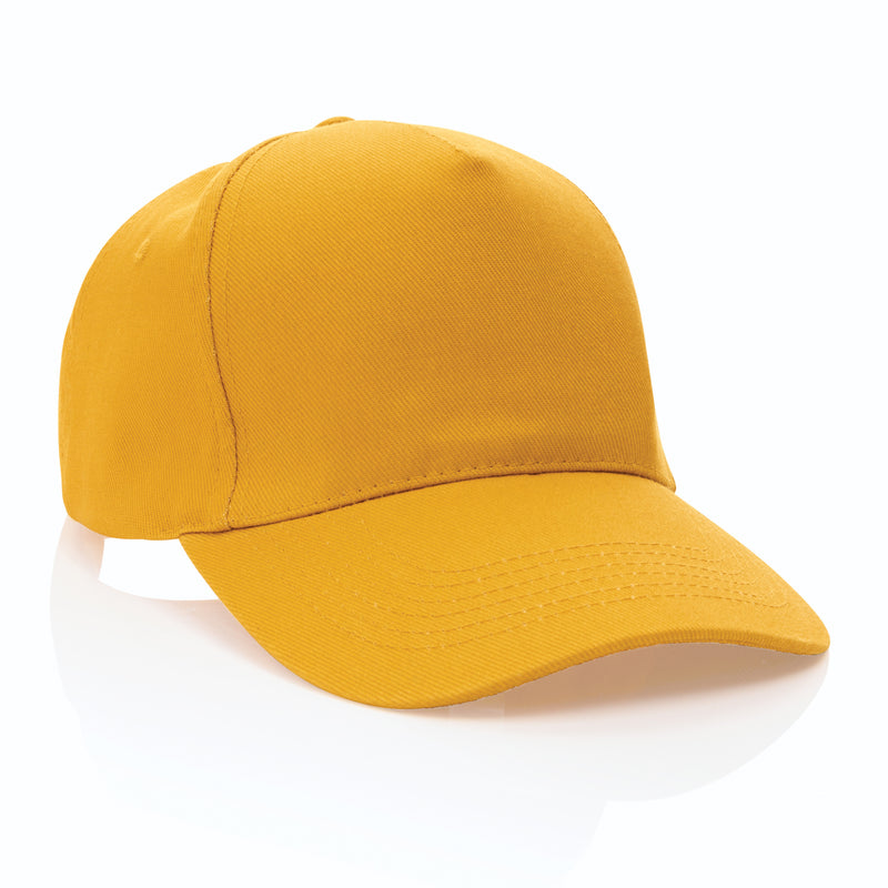 Load image into Gallery viewer, Recycled cotton 5-panel cap with AWARE™ tracer by XD Collection, featuring a casual headwear design and adjustable strap.
