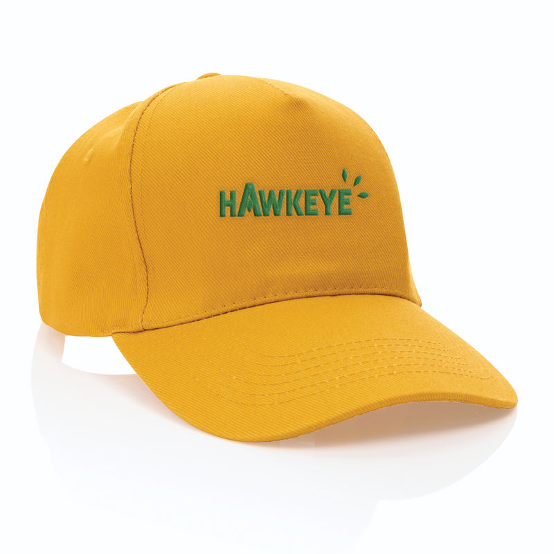 Load image into Gallery viewer, XD Collection 5-panel recycled cotton cap with AWARE™ tracer, showcasing eco-friendly headwear with a stylish design.

