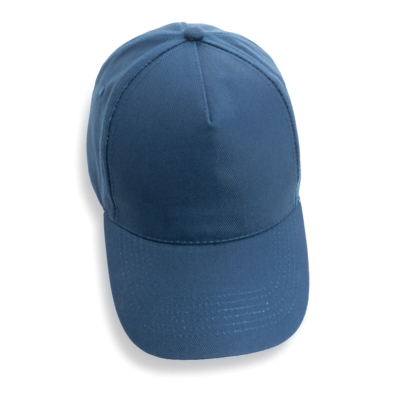 Load image into Gallery viewer, XD Collection 5-panel recycled cotton cap with AWARE™ tracer, featuring a sleek design and adjustable strap.
