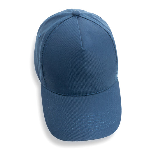 XD Collection 5-panel recycled cotton cap with AWARE™ tracer, featuring a sleek design and adjustable strap.