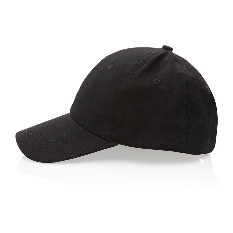 Load image into Gallery viewer, Six-panel recycled cotton cap with AWARE™ tracer from XD Collection, showcasing its eco-friendly design and casual headwear style.
