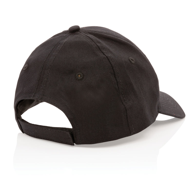 Load image into Gallery viewer, Six-panel XD Collection recycled cotton cap with AWARE™ tracer, showcasing its eco-friendly design and adjustable fit.
