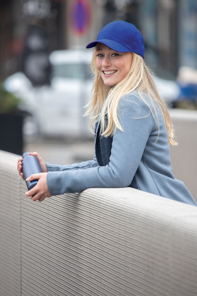 Load image into Gallery viewer, Six-panel recycled cotton cap by XD Collection with AWARE™ tracer, showcasing its eco-friendly design and casual headwear style.
