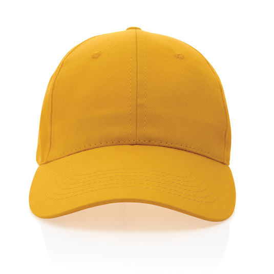 6-panel recycled cotton cap with AWARE™ tracer by XD Collection, showcasing its eco-friendly design and casual headwear style.