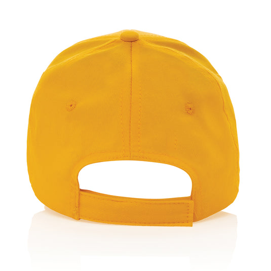 Six-panel XD Collection recycled cotton cap with AWARE™ tracer, featuring a casual headwear design and adjustable fit.