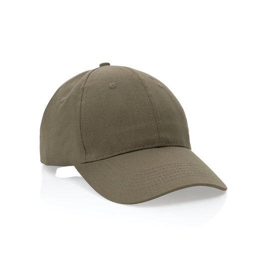 XD Collection 6-panel recycled cotton cap with AWARE™ tracer, featuring a versatile headwear design in a natural profile.