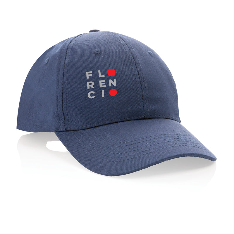 Load image into Gallery viewer, 6-panel recycled cotton cap with AWARE™ tracer by XD Collection, showcasing sustainable headwear with a stylish design.
