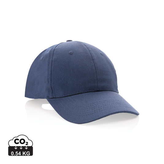 XD Collection 6-panel recycled cotton cap with AWARE™ tracer, showcasing its eco-friendly design and adjustable headwear style.