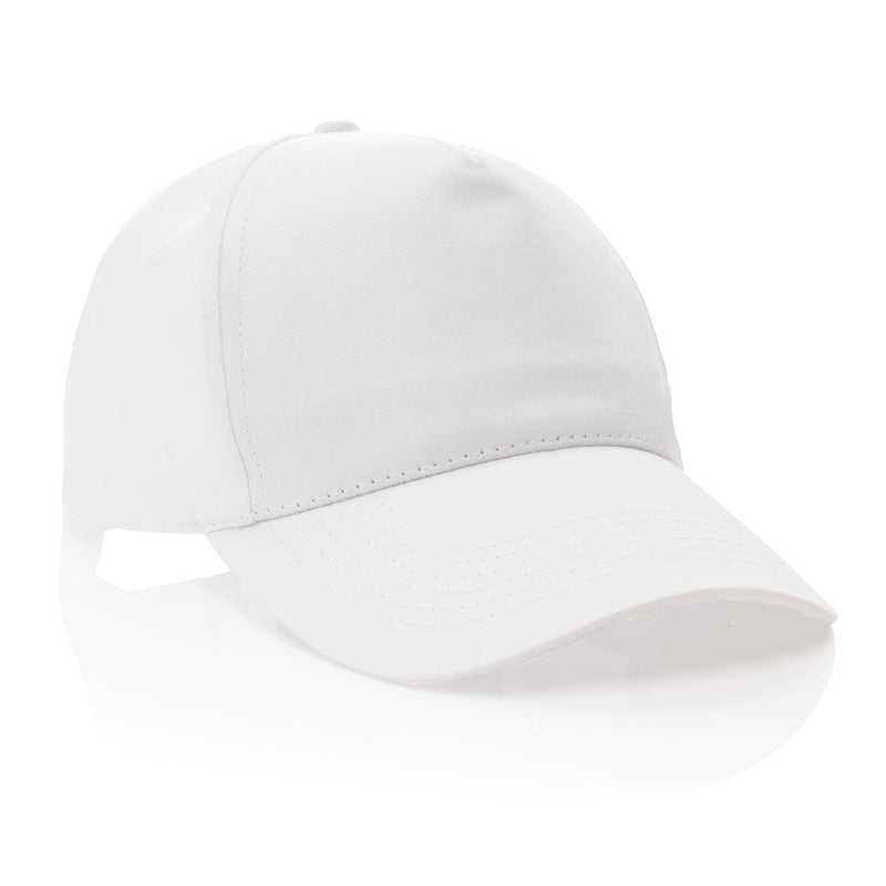 Load image into Gallery viewer, XD Collection Impact 5-panel recycled cotton cap with AWARE™ tracer, showcasing its eco-friendly design and adjustable headwear style.
