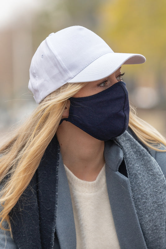 Impact 5-panel recycled cotton cap with AWARE™ tracer by XD Collection, showcasing eco-friendly headwear with stylish design.