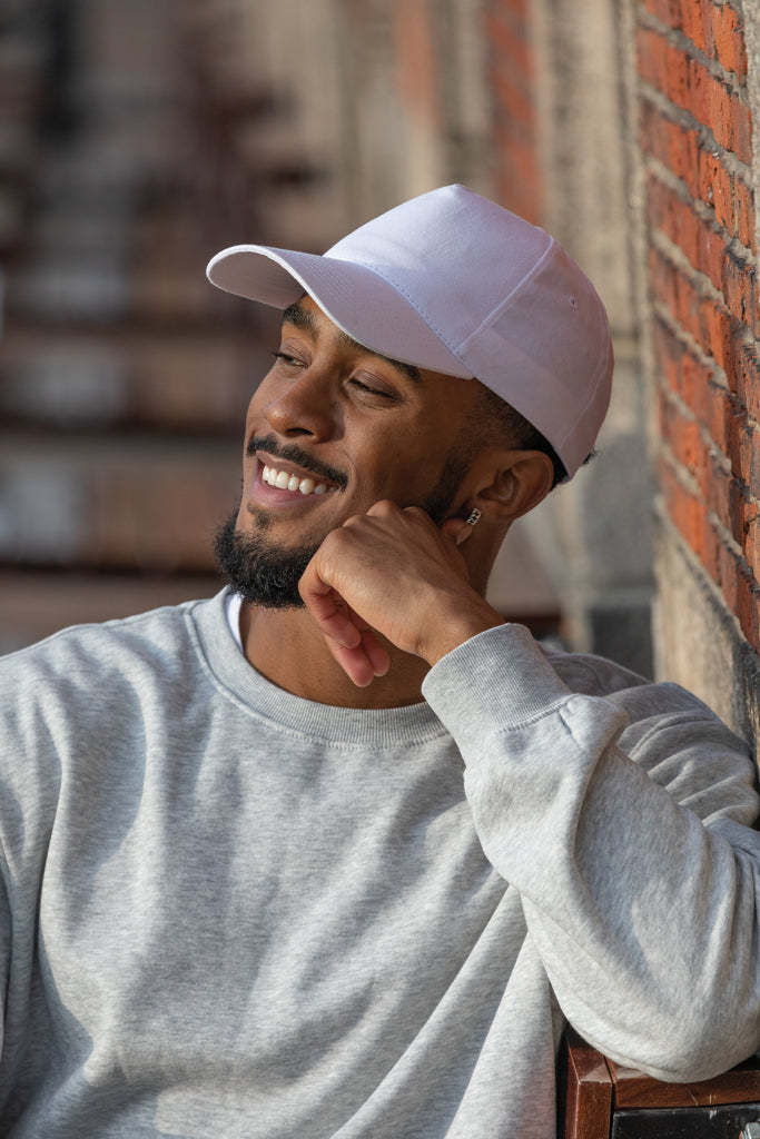 Load image into Gallery viewer, Impact 5 panel recycled cotton cap by XD Collection featuring AWARE™ tracer, casual headwear with a 190g fabric.
