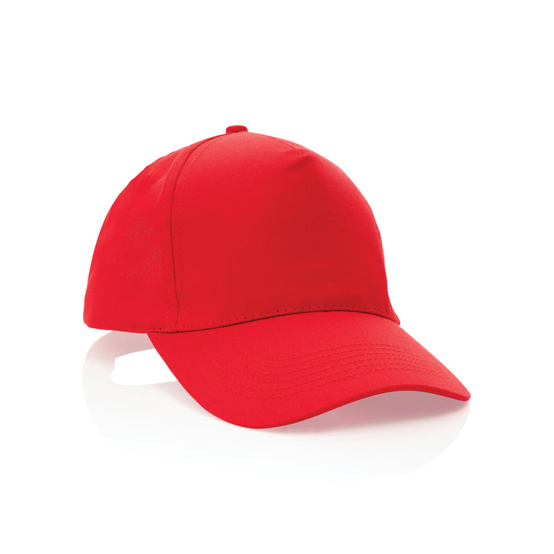 Load image into Gallery viewer, Impact 5-panel recycled cotton cap by XD Collection featuring AWARE™ tracer, showcasing the headwear's eco-friendly design.
