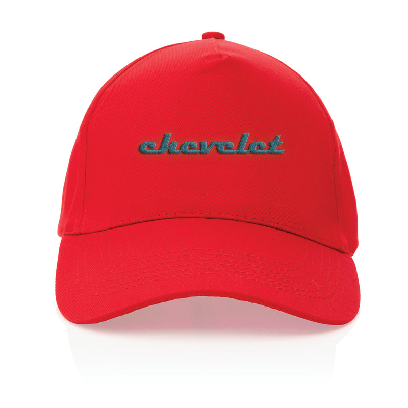 Load image into Gallery viewer, Impact 5-panel recycled cotton cap by XD Collection with AWARE™ tracer, featuring a 190g weight and casual headwear style.
