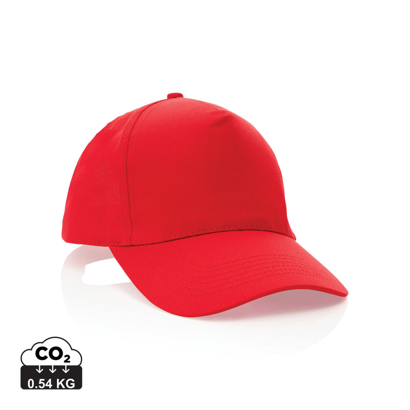 Load image into Gallery viewer, XD Collection Impact 5-panel recycled cotton cap with AWARE™ tracer, showcasing a stylish headwear design in natural tones
