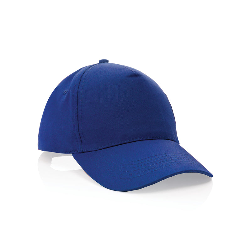 Load image into Gallery viewer, XD Collection Impact 5-panel recycled cotton cap with AWARE™ tracer, showcasing its eco-friendly design and adjustable fit.
