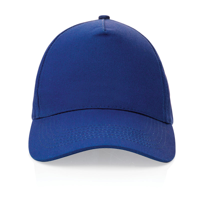 Load image into Gallery viewer, Impact 5-panel recycled cotton cap by XD Collection with AWARE™ tracer, featuring a structured headwear design in natural fabric.
