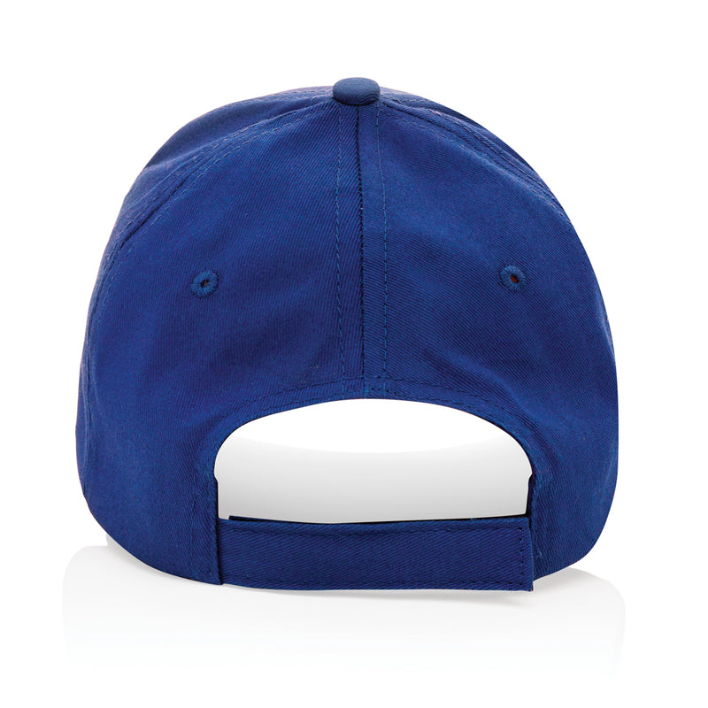 Load image into Gallery viewer, Impact 5-panel recycled cotton cap with AWARE™ tracer from XD Collection, featuring a casual headwear design and adjustable strap.

