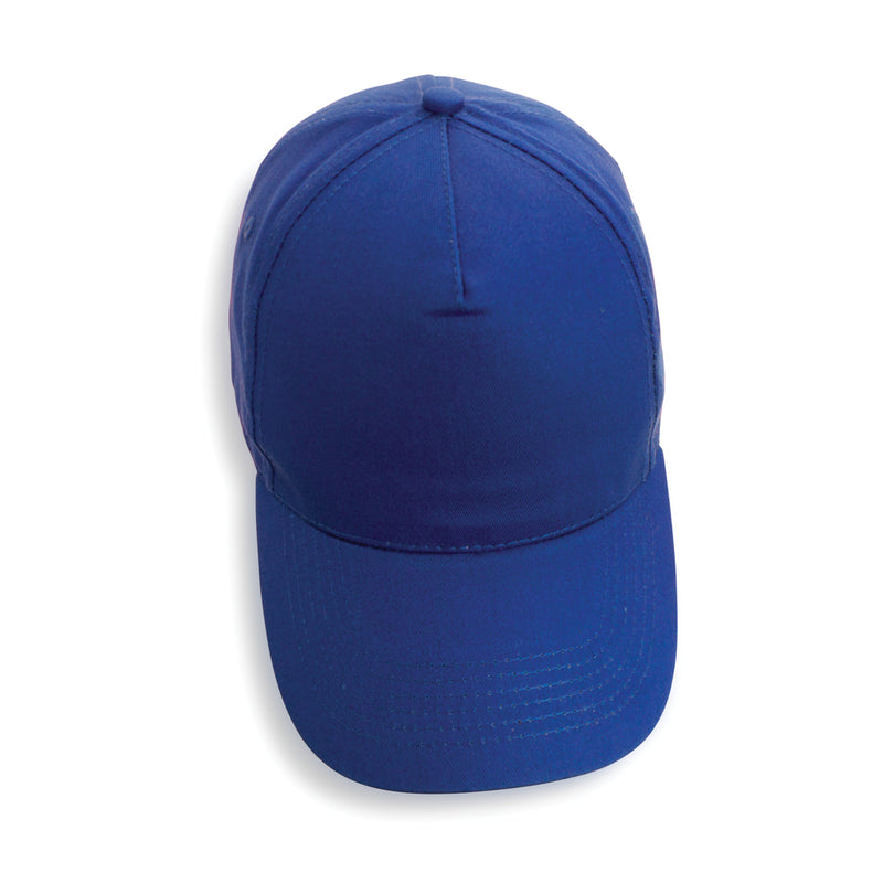 Load image into Gallery viewer, XD Collection Impact 5-panel recycled cotton cap with AWARE™ tracer, showcasing eco-friendly headwear design and adjustable strap.
