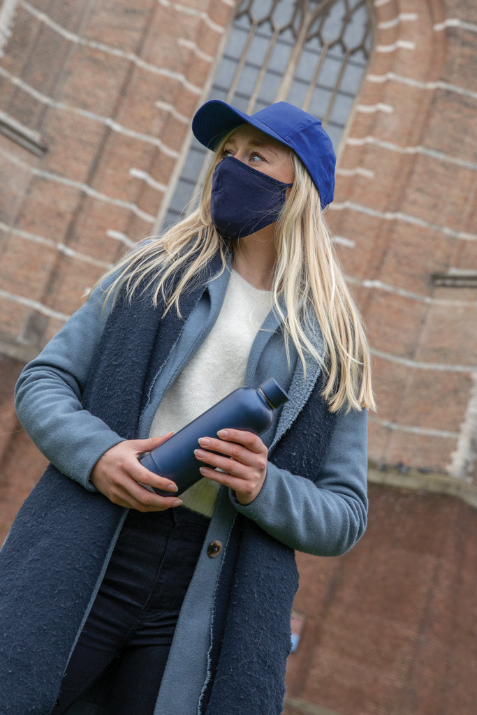 Load image into Gallery viewer, Impact 5-panel recycled cotton cap with AWARE™ tracer by XD Collection, showing its eco-friendly design and adjustable fit.
