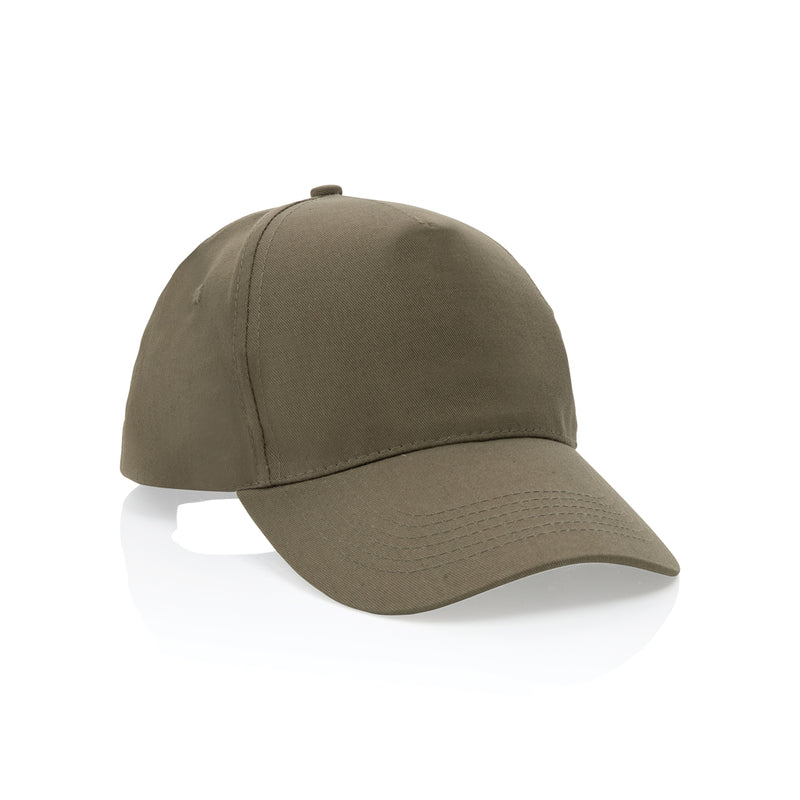 Load image into Gallery viewer, XD Collection Impact 5-panel recycled cotton cap with AWARE™ tracer, featuring a 190g fabric and adjustable headwear design.
