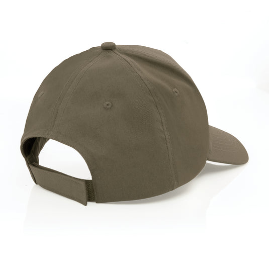 Impact 5-panel recycled cotton cap with AWARE™ tracer from XD Collection, showcasing a stylish headwear design.