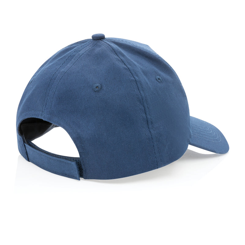 Load image into Gallery viewer, Impact 5-panel recycled cotton cap with AWARE™ tracer from XD Collection, showcasing its eco-friendly design and adjustable strap.

