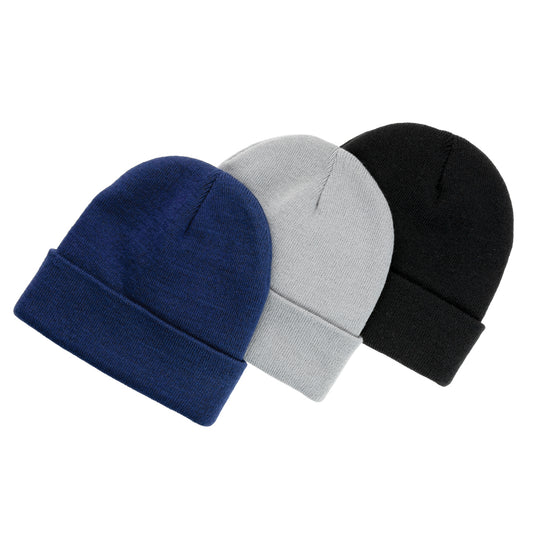 Polylana® beanie headwear by XD Collection, featuring a cozy knitted design in neutral tones, perfect for cold weather.