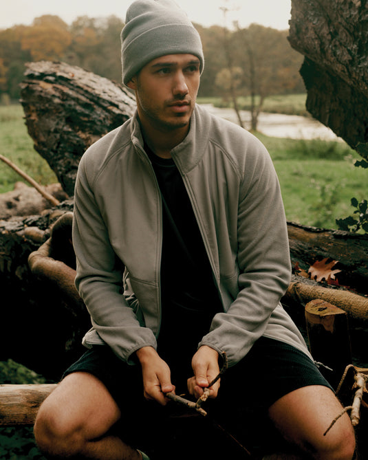 Blue Polylana® beanie by XD Collection, soft knit headwear with a snug fit, ideal for cold weather.