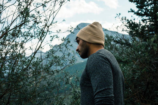 Polylana® beanie by XD Collection, soft and warm headwear in a stylish design, shown on a model.