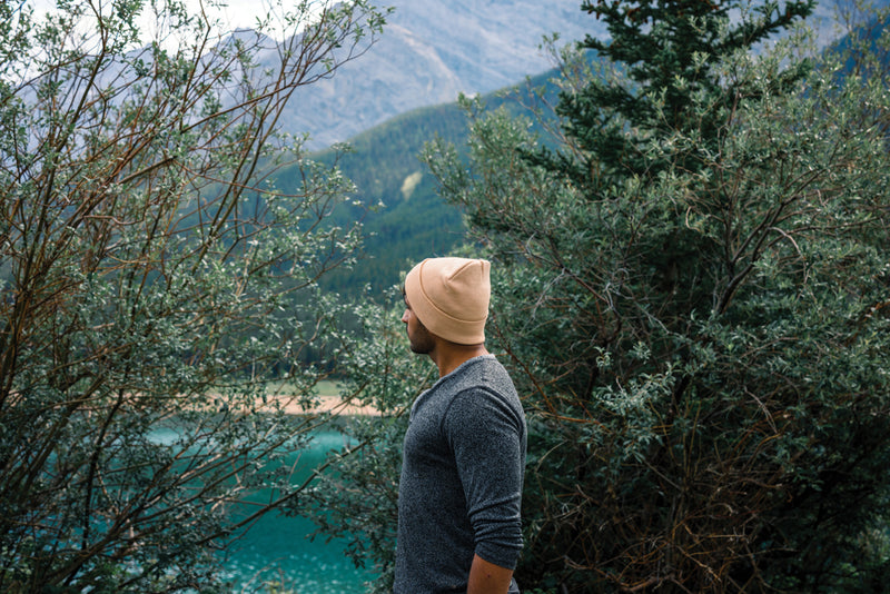 Load image into Gallery viewer, Polylana® beanie headwear in soft, warm fabric by XD Collection, shown in a cozy, stylish fit on a mannequin.
