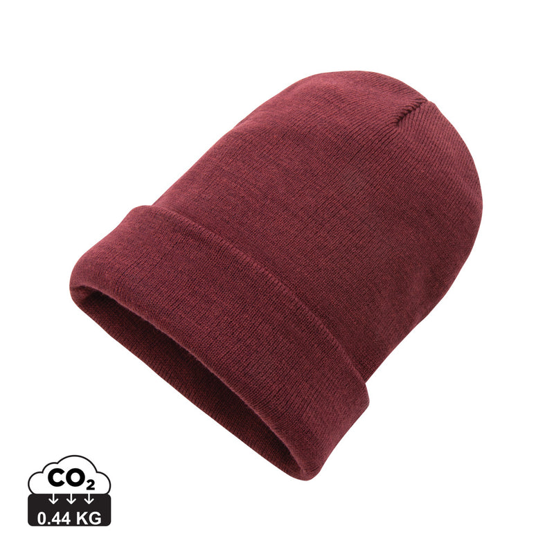 Load image into Gallery viewer, Polylana® beanie headwear by XD Collection, soft knit in neutral color, designed for warmth and comfort.
