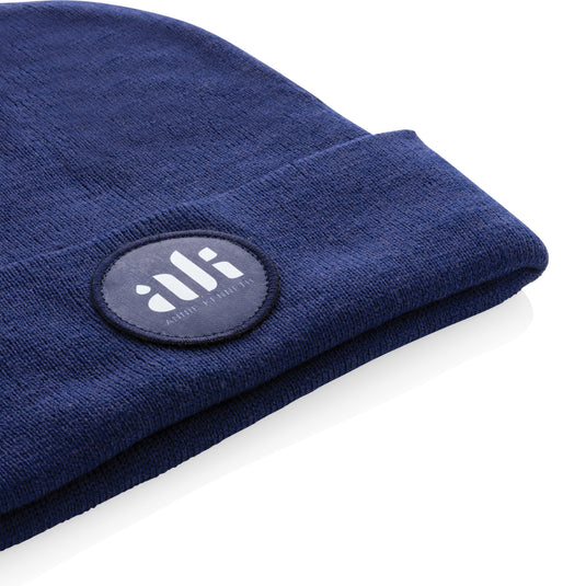 Polylana® beanie from XD Collection, soft and warm headwear with a knitted texture, suitable for cold weather.