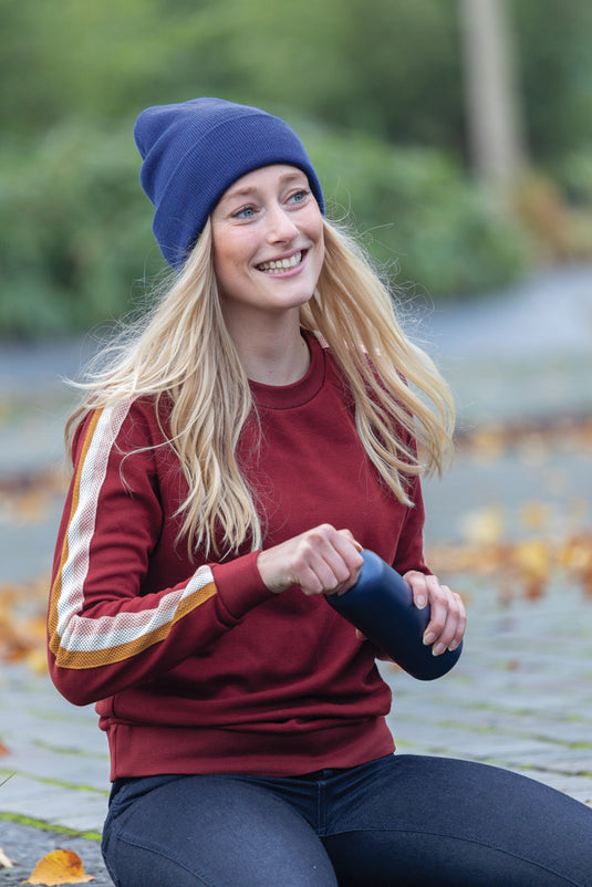 Polylana® beanie from XD Collection, soft knit headwear in neutral color, designed for warmth and comfortable fit.