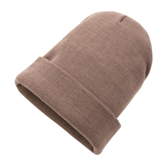 Polylana® beanie headwear by XD Collection, soft knit fabric, close-up view showing its cozy texture and stylish fit.