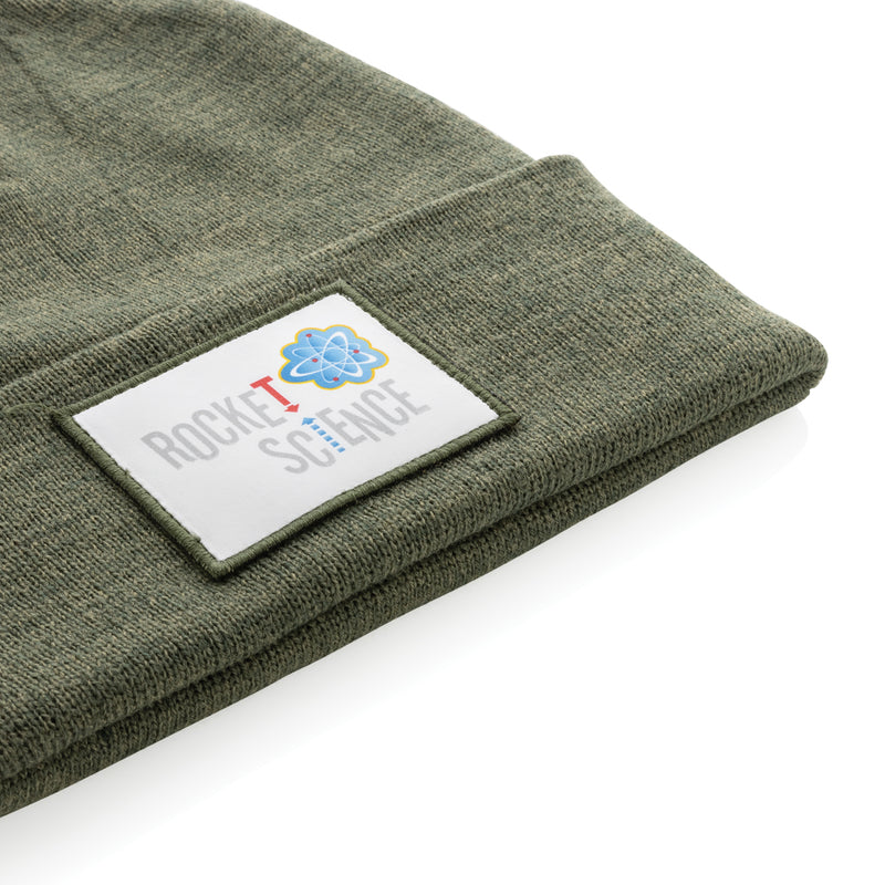 Load image into Gallery viewer, Polylana® beanie by XD Collection, soft knitted headwear in neutral color, designed for warmth and comfort.
